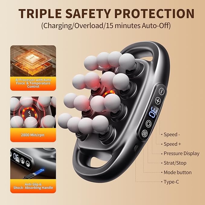 π₯ Multifunctional Heated Massage Cushion β Smart Deep Kneading Massager for Full Body Relaxation, Ideal for Home, Office & Car Use