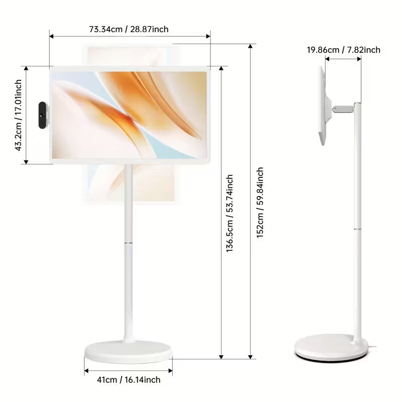 💬 Smart “Bestie Screen” – AI Interactive Display with Adjustable Stand, Full HD Camera, and Voice Assistant for Home, Office & Entertainment