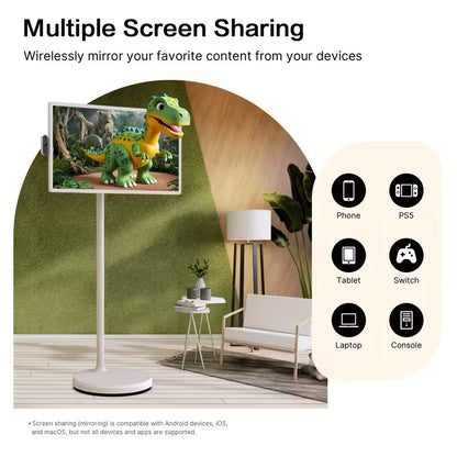 💬 Smart “Bestie Screen” – AI Interactive Display with Adjustable Stand, Full HD Camera, and Voice Assistant for Home, Office & Entertainment