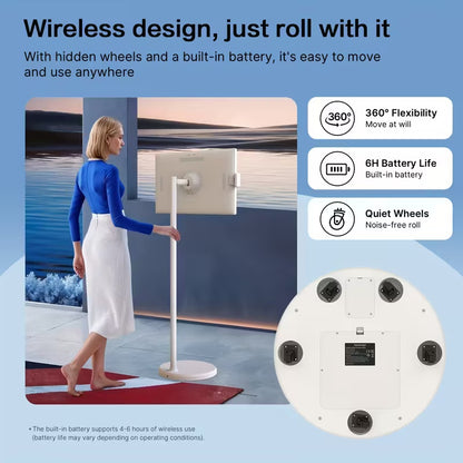 💬 Smart “Bestie Screen” – AI Interactive Display with Adjustable Stand, Full HD Camera, and Voice Assistant for Home, Office & Entertainment