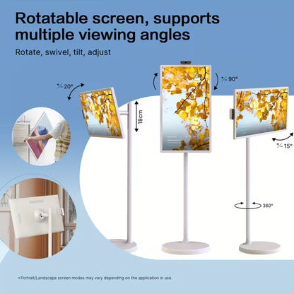💬 Smart “Bestie Screen” – AI Interactive Display with Adjustable Stand, Full HD Camera, and Voice Assistant for Home, Office & Entertainment
