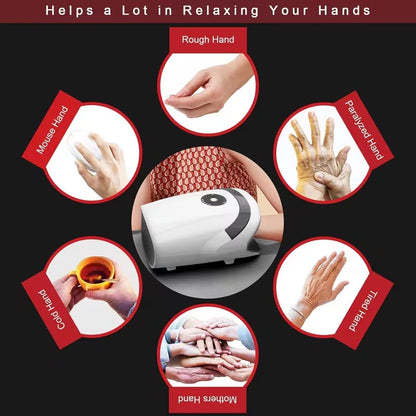 💆‍♀️ Smart Heated Hand Massager – Air Compression, Shiatsu Vibration, and Heat Therapy, Rechargeable Cordless Design for Pain Relief & Relaxation